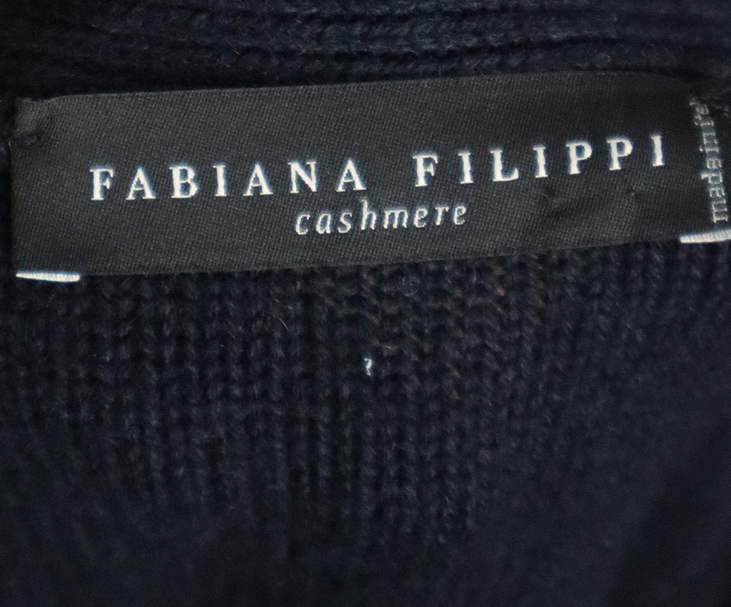 Fabiana Filippi Navy Wool Sequin Cardigan 3