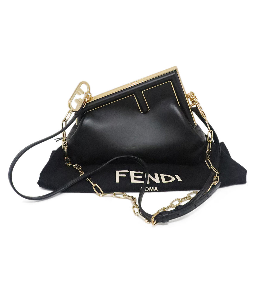 Fendi First Small Black Leather Handbag 