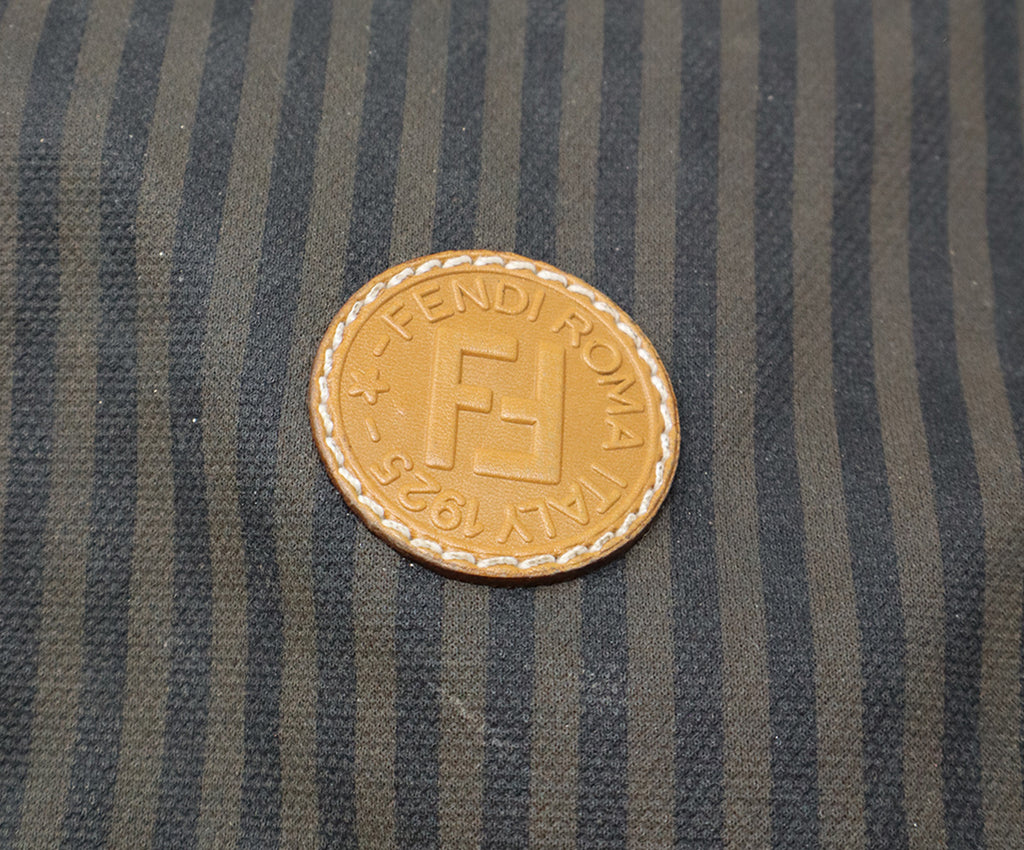 Fendi Brown & Black Striped Luggage Tote - Michael's Consignment NYC