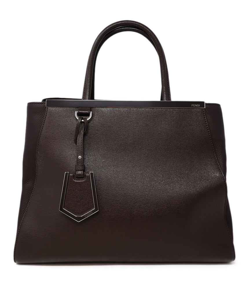 Fendi Brown Leather 2Jours Tote 