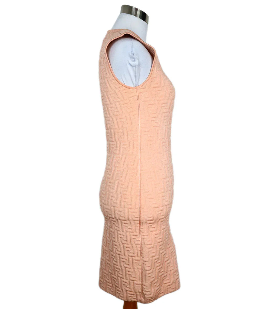 Fendi Pink Embossed Logo Dress sz 4 - Michael's Consignment NYC