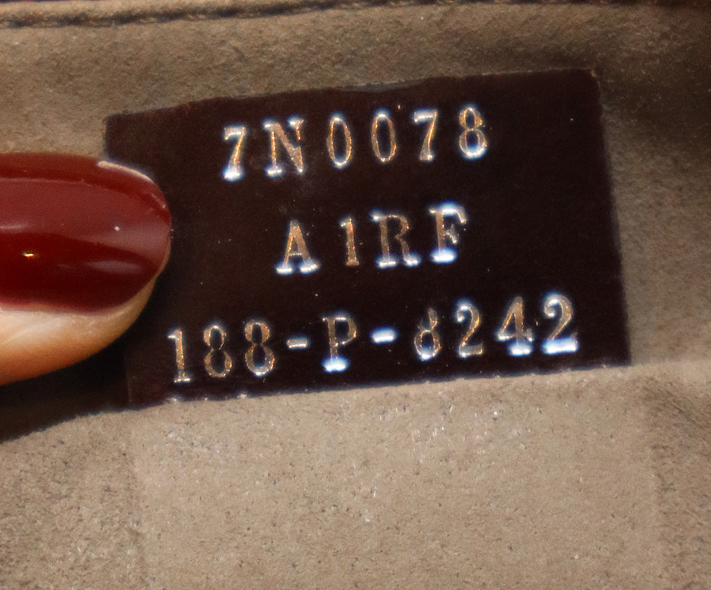 Fendi Plum & Green Telephone Print Leather Clutch 7