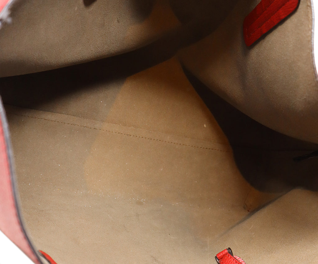 Fendi Red Leather Vienna Tote 6