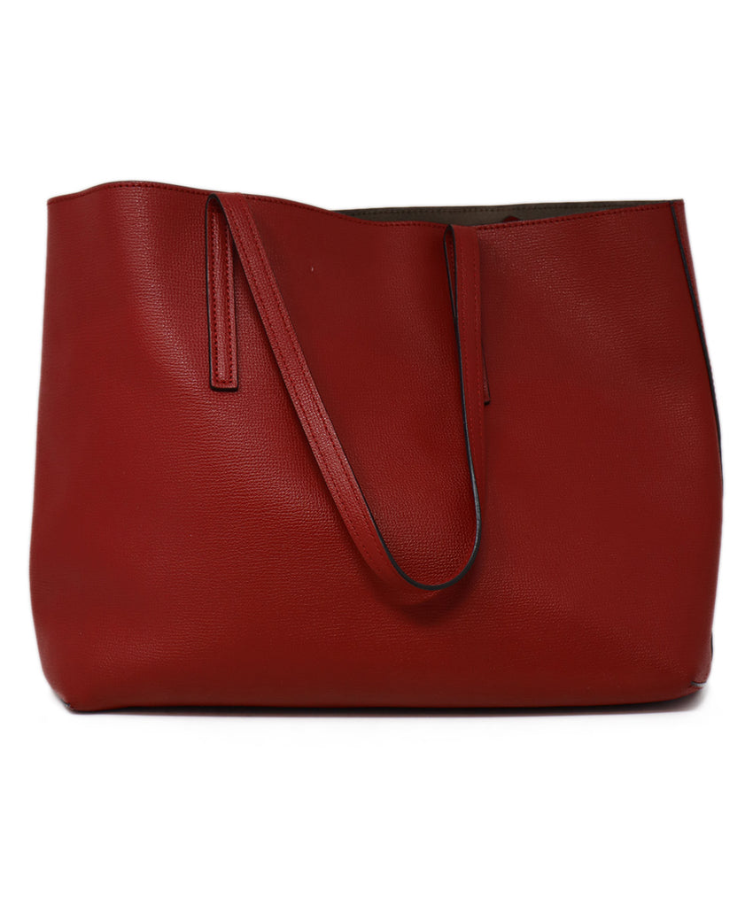 Fendi Red Leather Vienna Tote 2