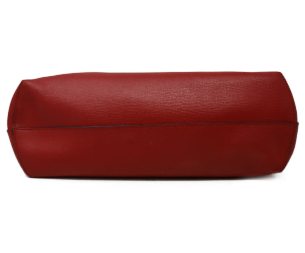 Fendi Red Leather Vienna Tote 3