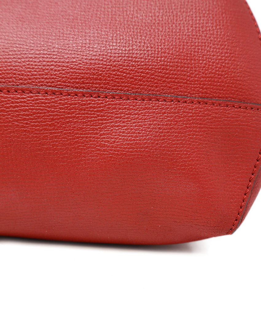 Fendi Red Leather Vienna Tote 11