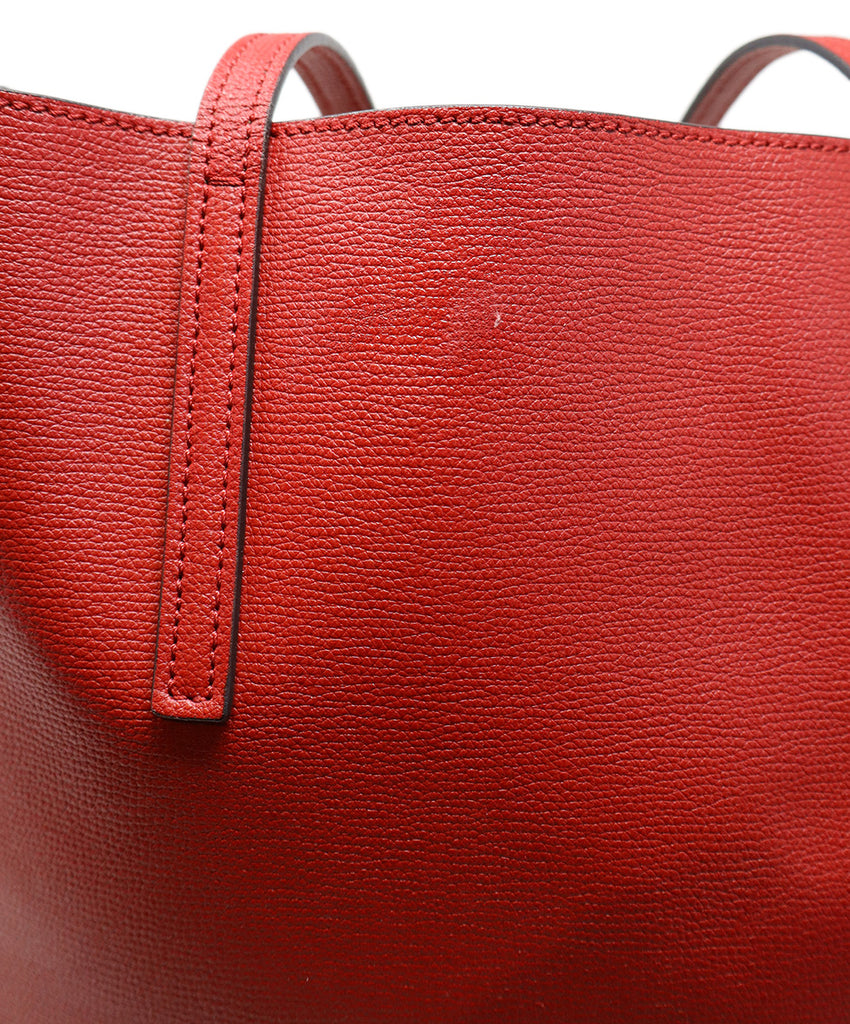 Fendi Red Leather Vienna Tote 14
