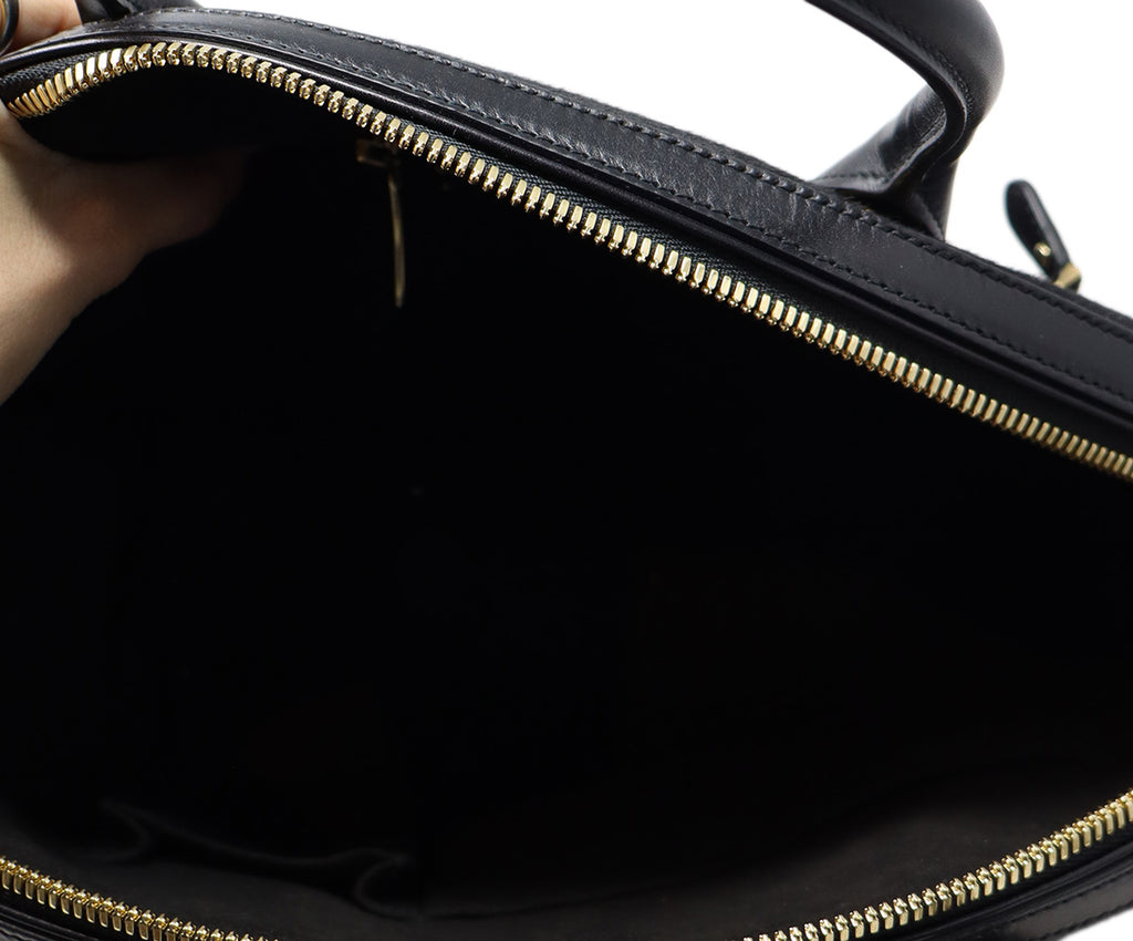 Ferragamo Black Fur & Leather Satchel 5