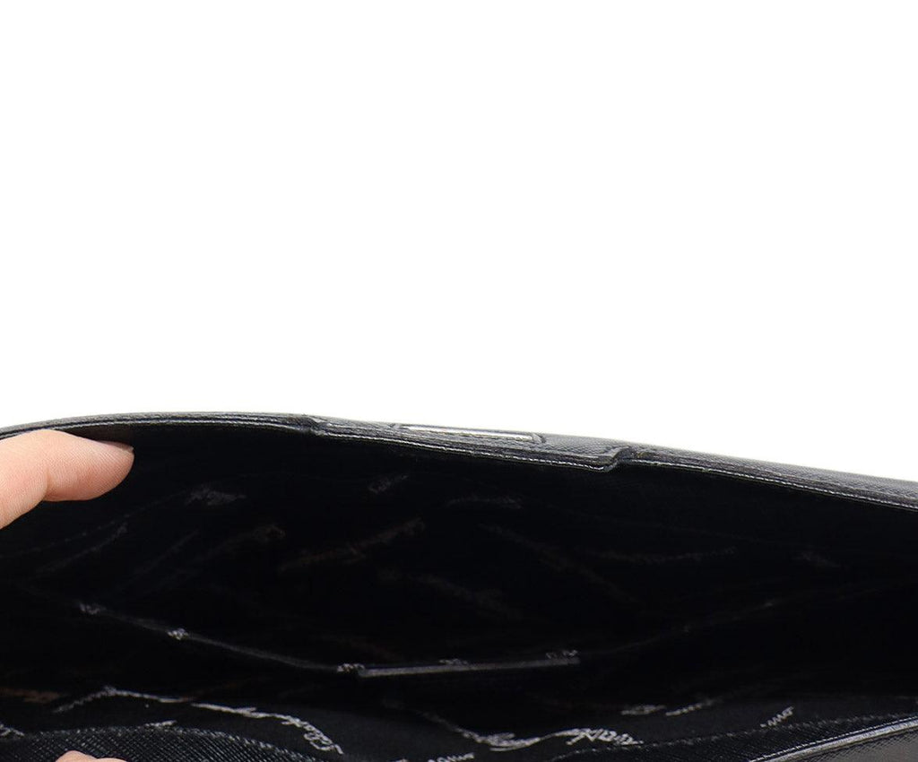 Ferragamo Black Leather Shoulder Bag - Michael's Consignment NYC