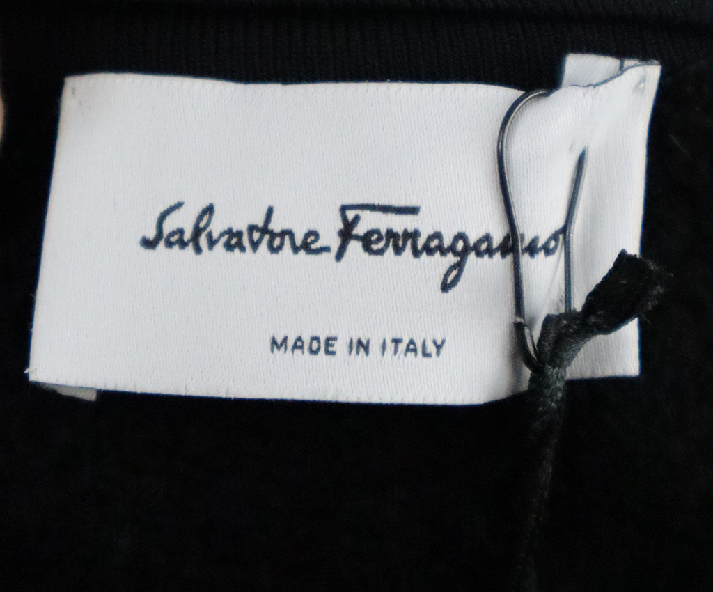 Ferragamo Black Viscose & Pearl Button Cardigan 3