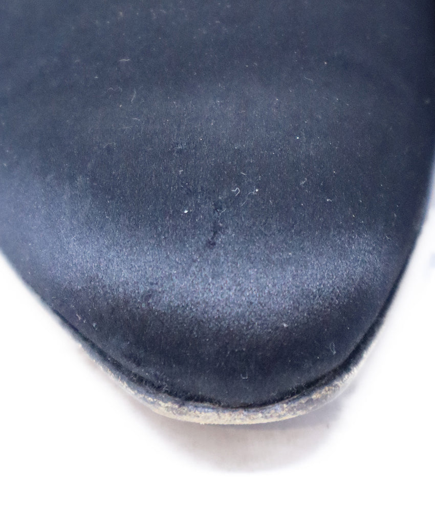 Ferragamo Vintage Black Satin Heels 5