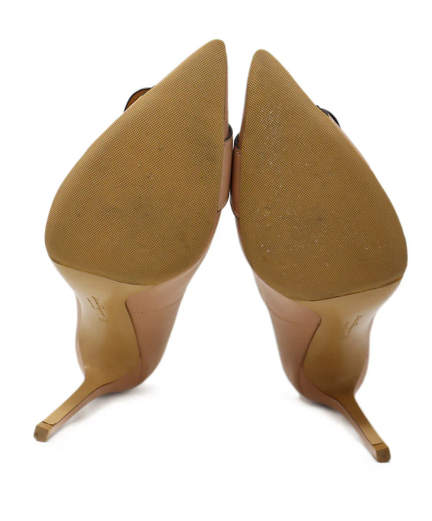 Ferragamo Pink Leather Heels w/ Gold Buckle sz 10 - Michael's Consignment NYC