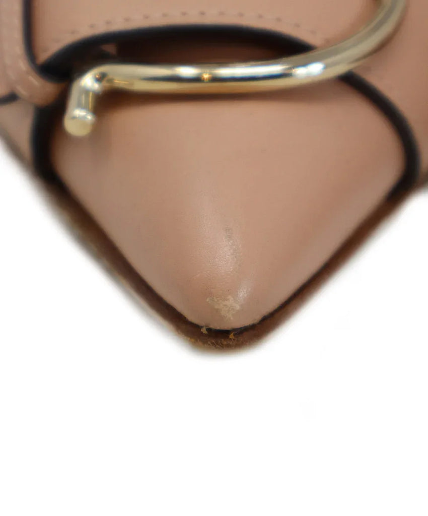 Ferragamo Pink Leather Heels w/ Gold Buckle sz 10 - Michael's Consignment NYC