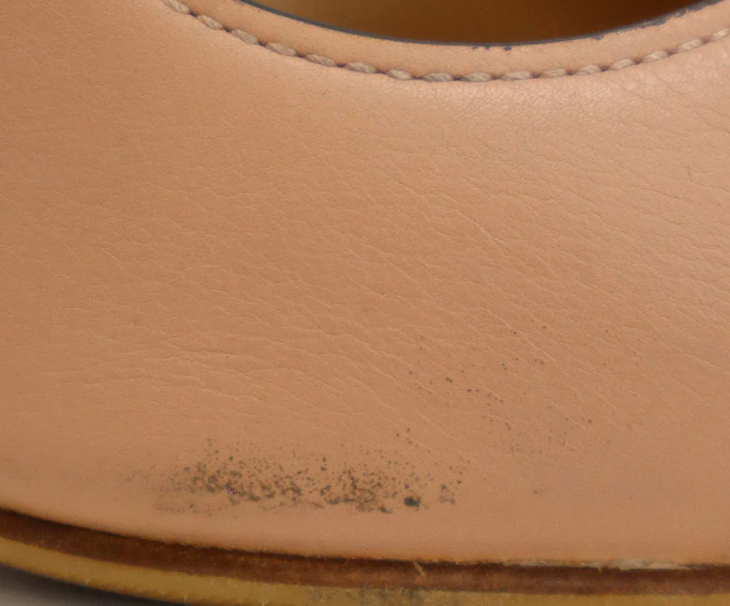 Ferragamo Pink Leather Heels w/ Gold Buckle sz 10 - Michael's Consignment NYC