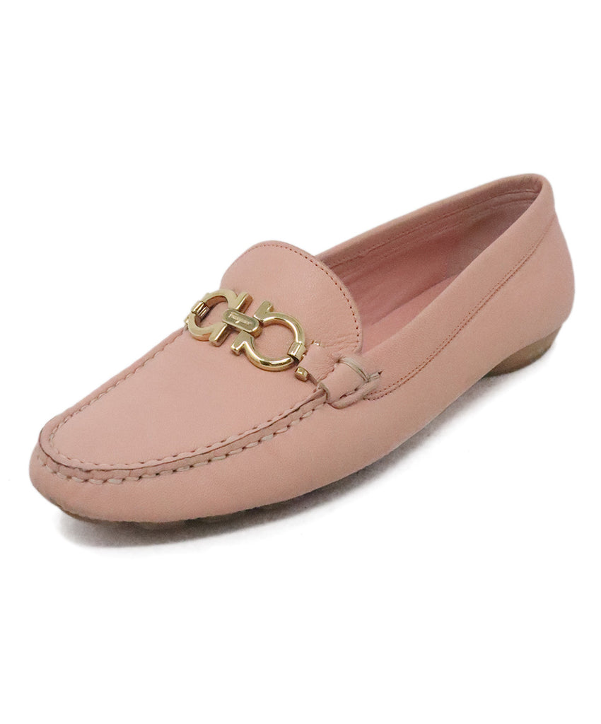 Ferragamo Pink Leather Loafers 