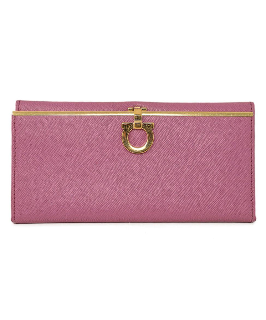 Ferragamo Pink Leather Wallet - Michael's Consignment NYC