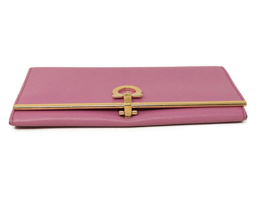 Ferragamo Pink Leather Wallet - Michael's Consignment NYC