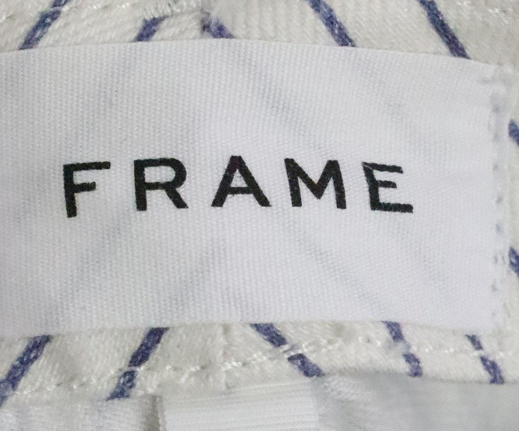 Frame Blue & White Striped Pants 1