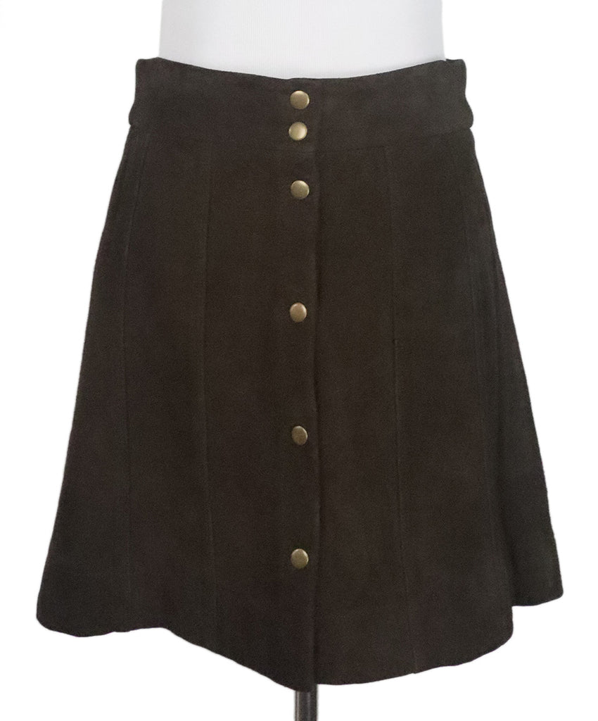 Frame Brown Suede Skirt 
