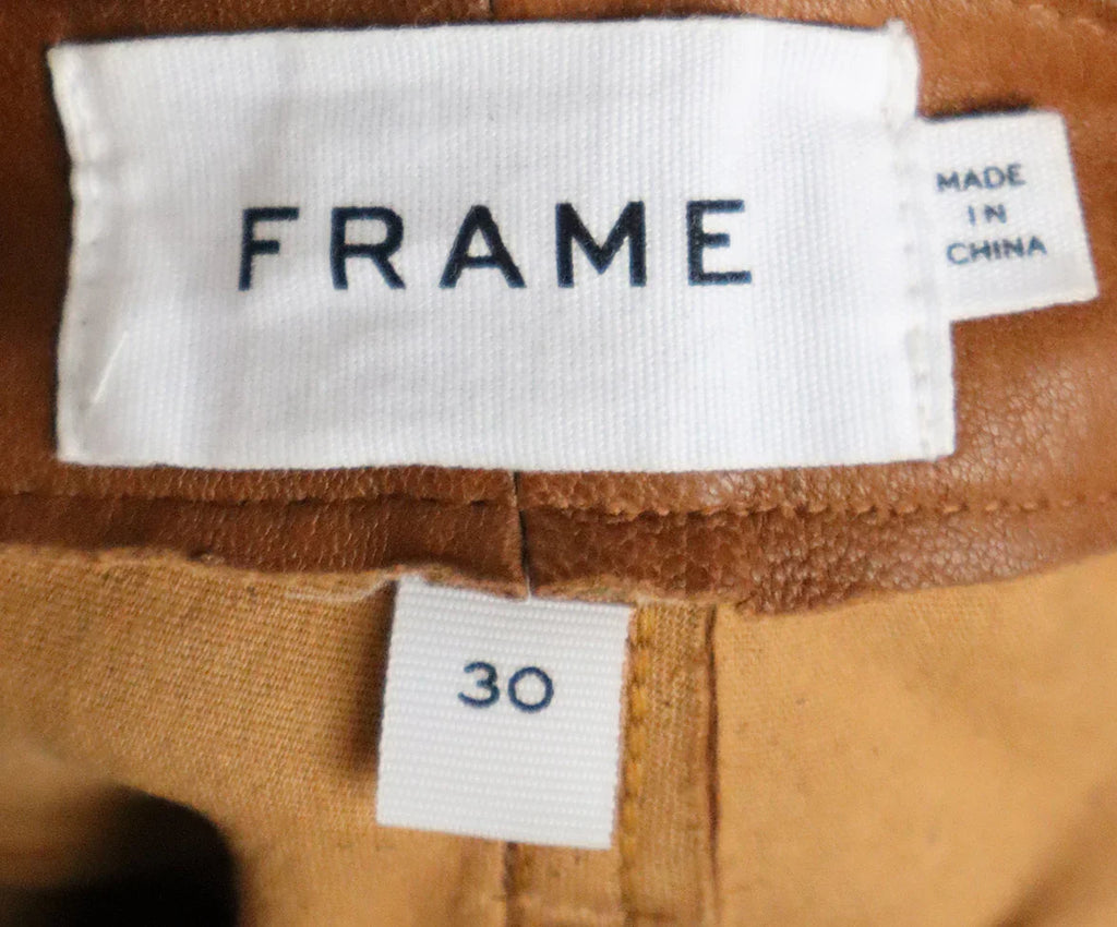 Frame Brown Leather Pants sz 10 - Michael's Consignment NYC