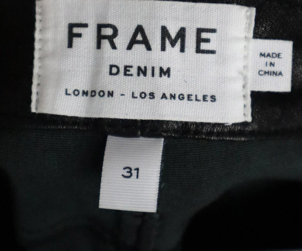 Frame Black Leather Pants sz 12 - Michael's Consignment NYC