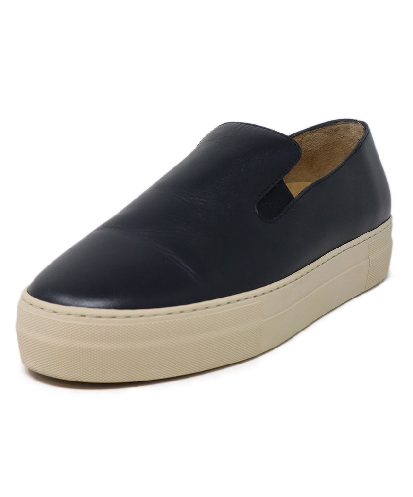 Frame Black Leather Platform Sneakers 