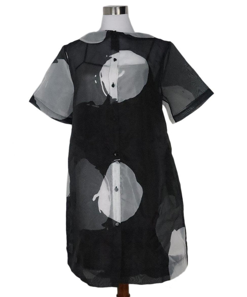 Frances Valentine Black & White Print Dress sz 10 - Michael's Consignment NYC