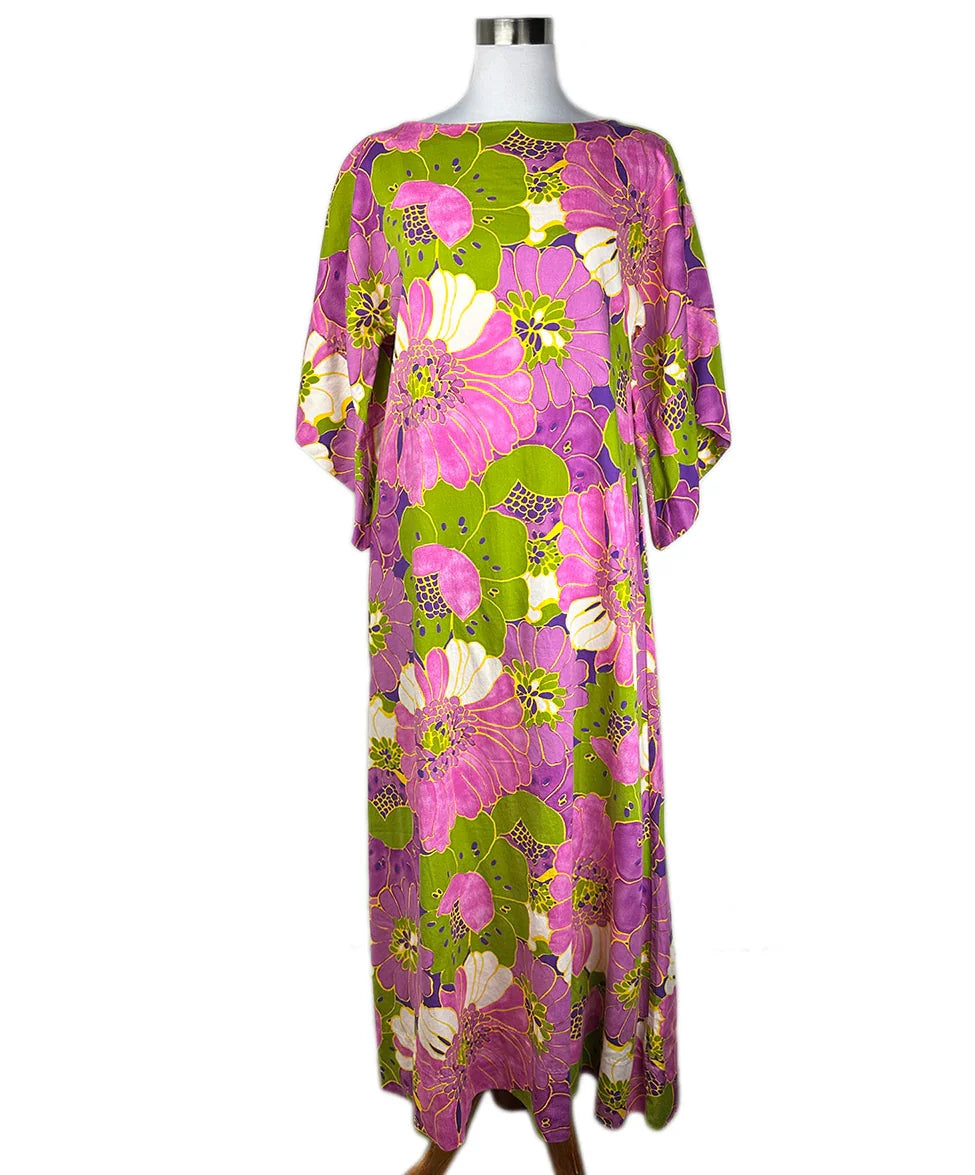 Frances Valentine Pink and Green Floral Cotton Maxi Dress sz 10 l Michael's Luxury Consignment Michael's Consignment NYC Frances Valentine Pink and Green Floral Cotton Maxi Dress sz 10 l Michael's Luxury Consignment Michael's Consignment NYC