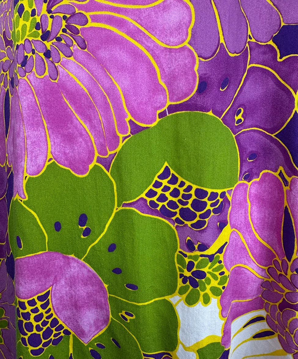 Frances Valentine Pink and Green Floral Cotton Maxi Dress sz 10 l Michael's  Luxury Consignment – Michael's Consignment NYC