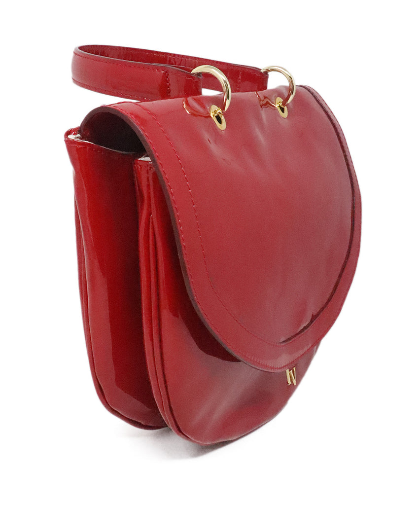 Frances Valentine Red Patent Leather Handbag 1