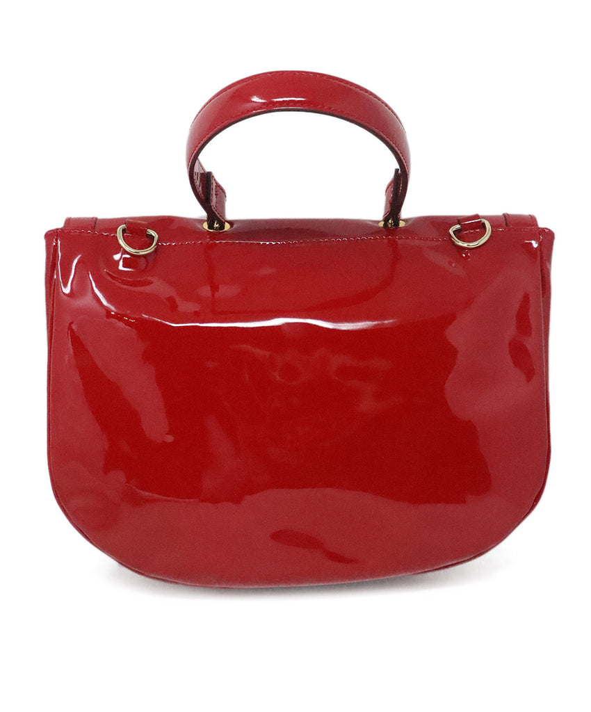 Frances Valentine Red Patent Leather Handbag 2