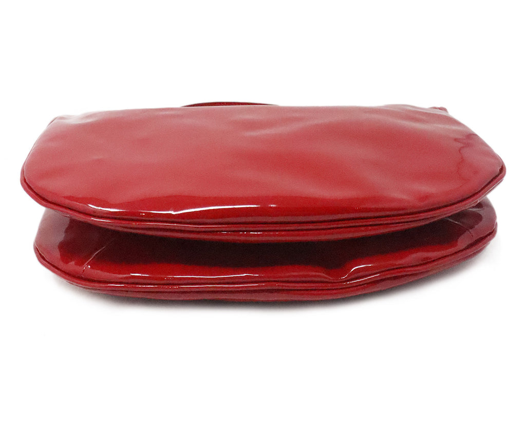 Frances Valentine Red Patent Leather Handbag 3
