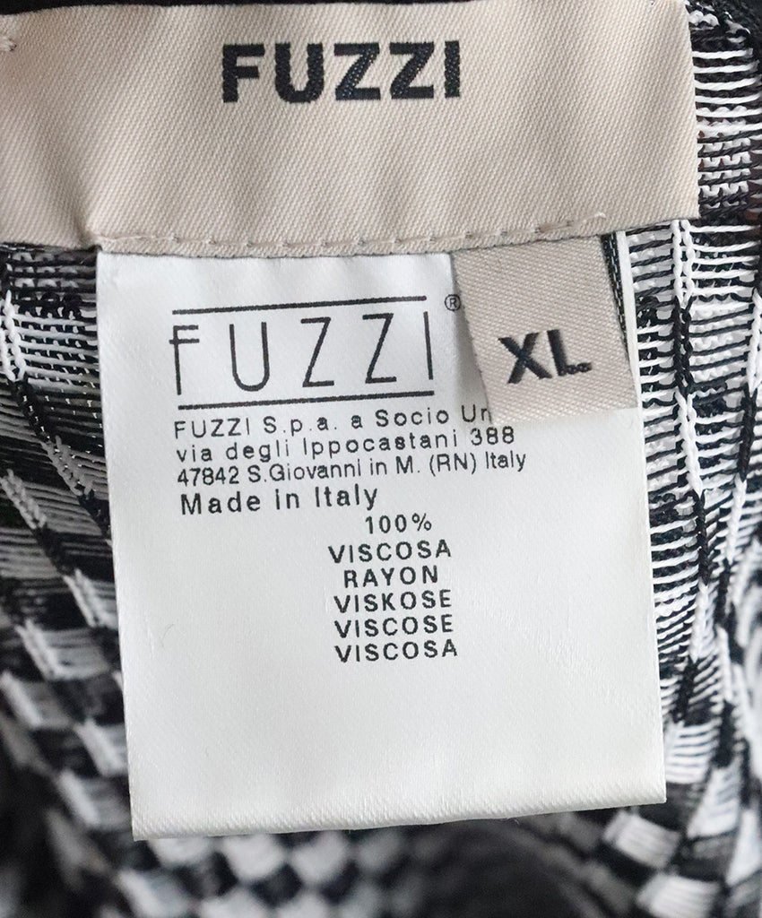 Fuzzi Black & White Check Print Sweater 3