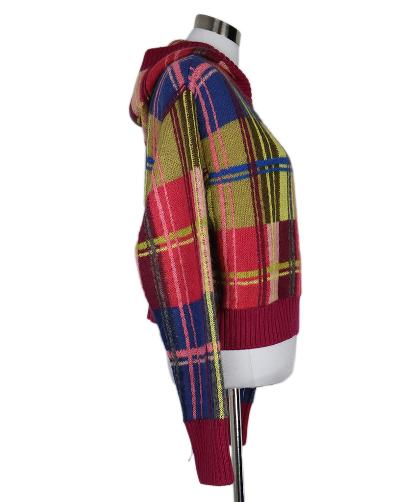 Fuzzi Multicolor Plaid Hoodie sz 8 - Michael's Consignment NYC