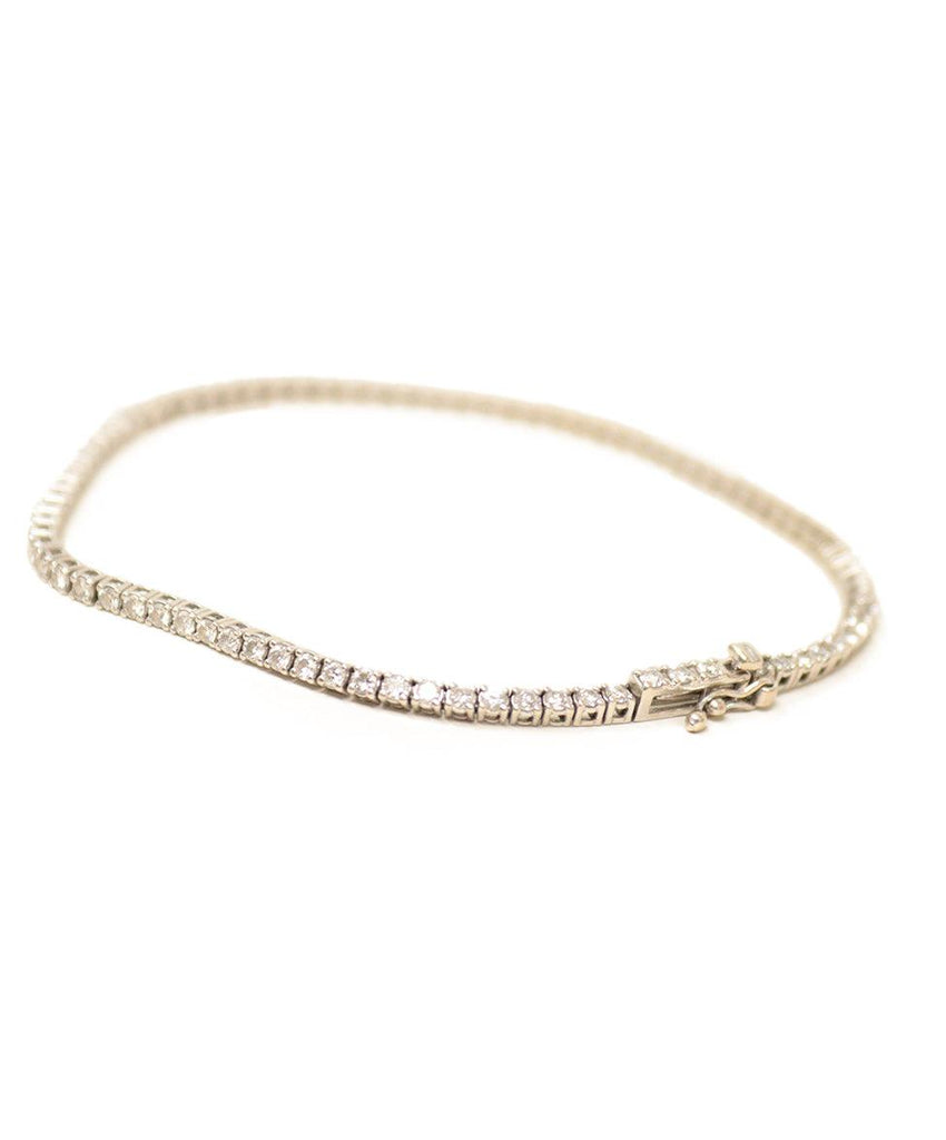 White 18K Gold Diamond Bracelet - Michael's Consignment NYC