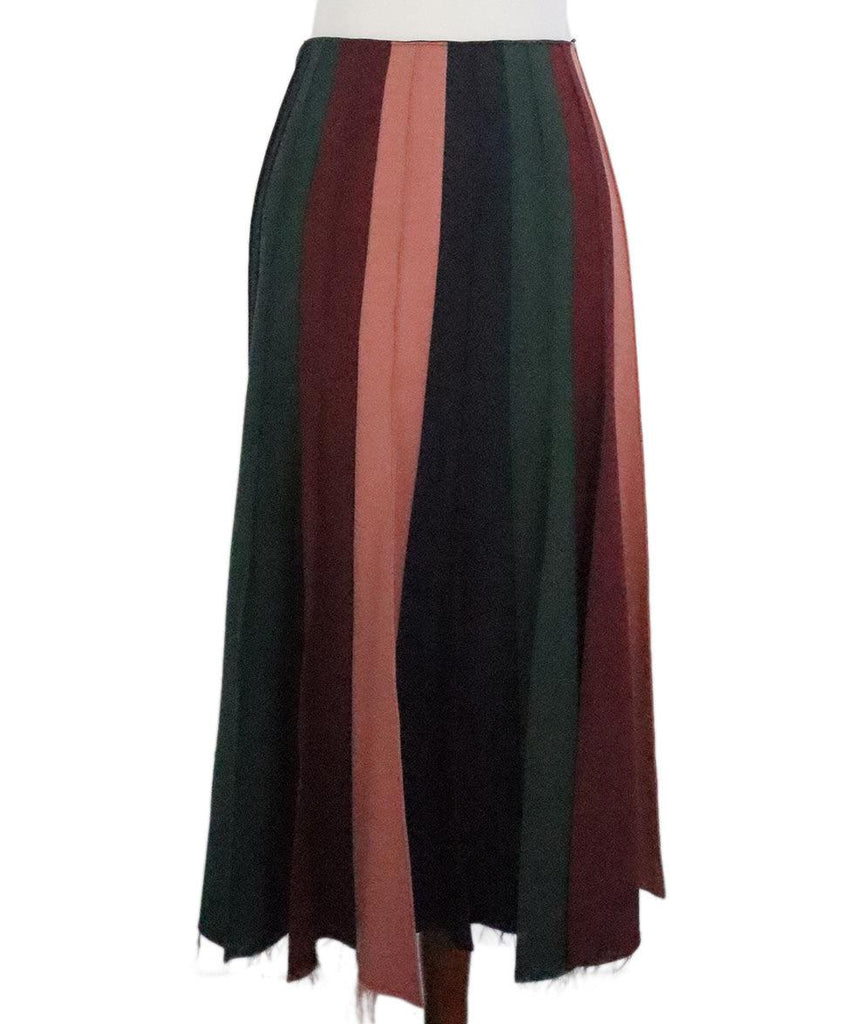 Gabriela Hearst Multicolor Pleated Wool Skirt sz 6 - Michael's Consignment NYC
