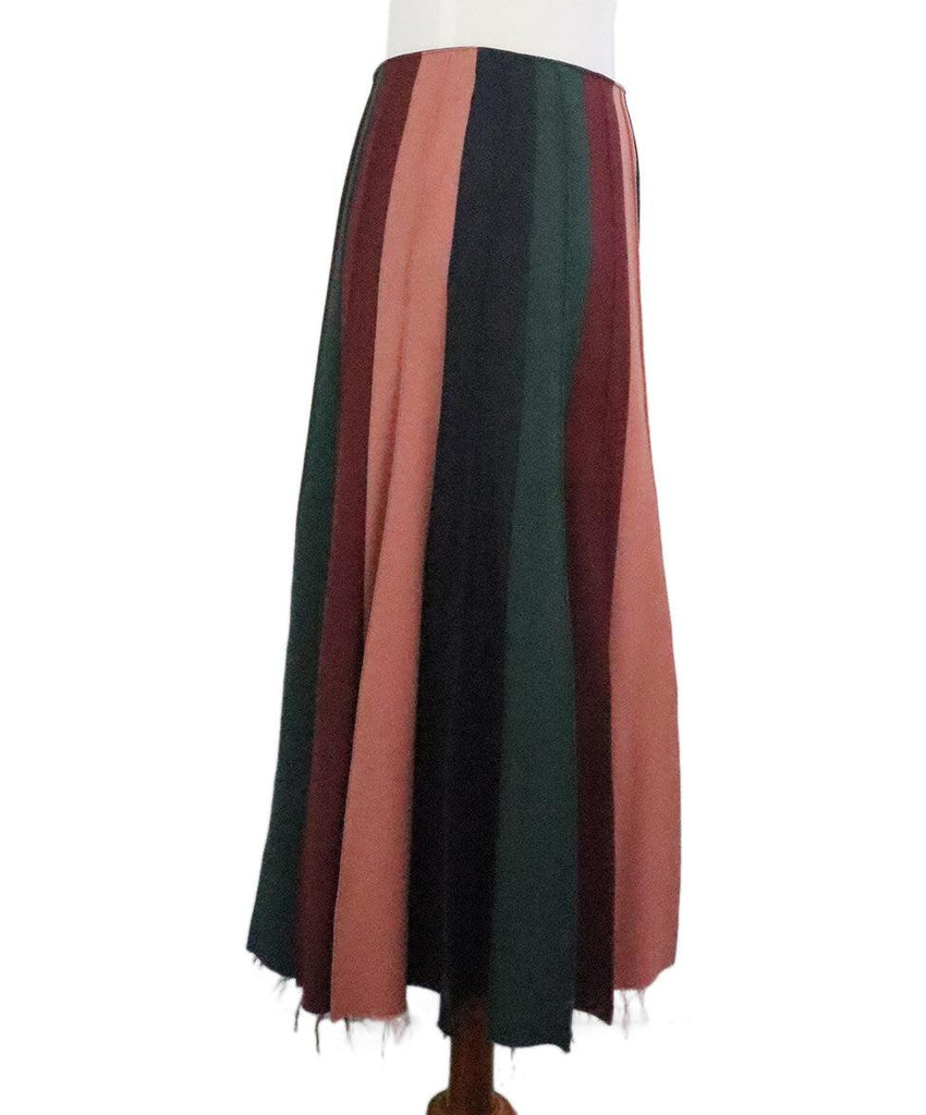 Gabriela Hearst Multicolor Pleated Wool Skirt sz 6 - Michael's Consignment NYC