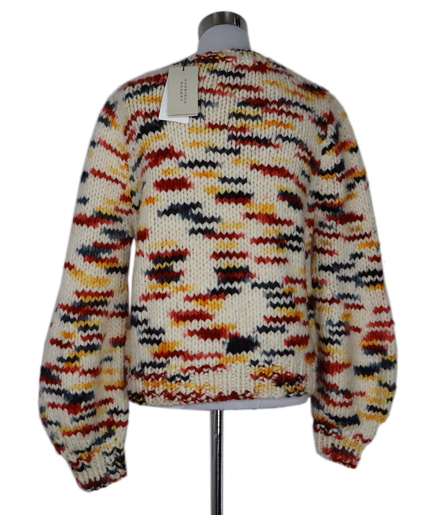 Gabriela Hearst Yellow Red & White Cashmere Sweater sz 6 - Michael's Consignment NYC