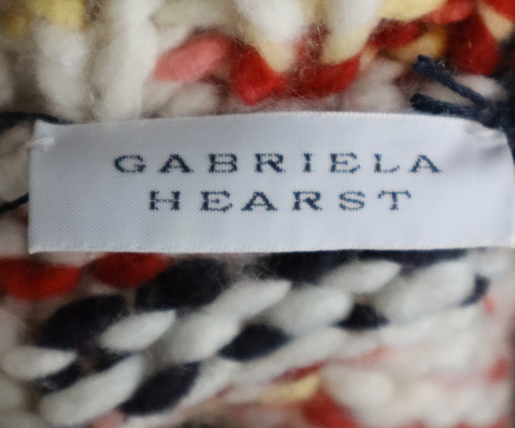 Gabriela Hearst Yellow Red & White Cashmere Sweater sz 6 - Michael's Consignment NYC