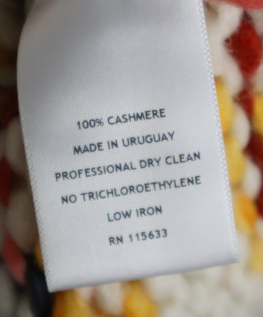 Gabriela Hearst Yellow Red & White Cashmere Sweater sz 6 - Michael's Consignment NYC