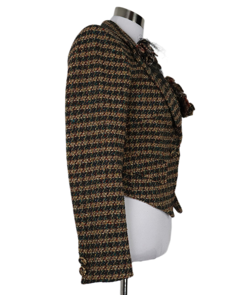 Gaetano Navarra Green Tweed Blazer 1