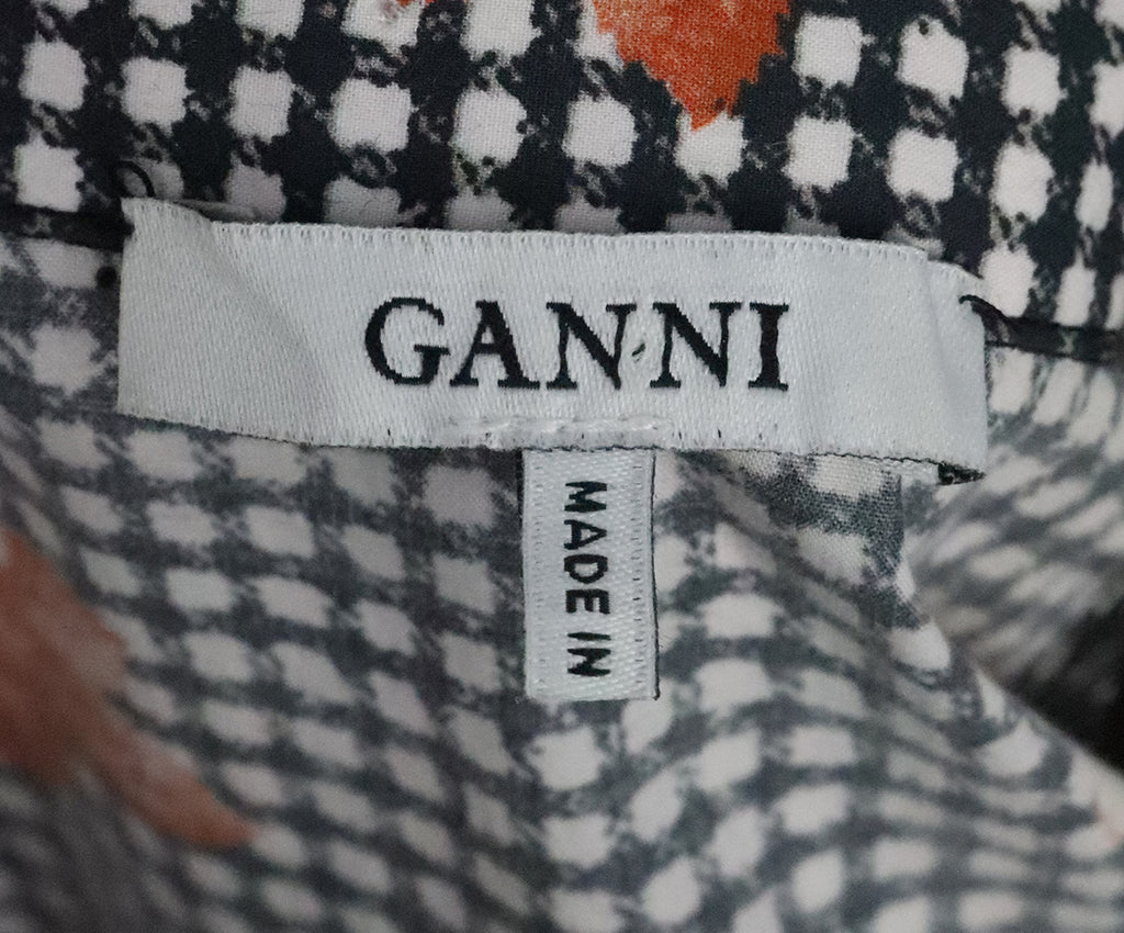 Ganni Floral Print Cotton Shirt 3