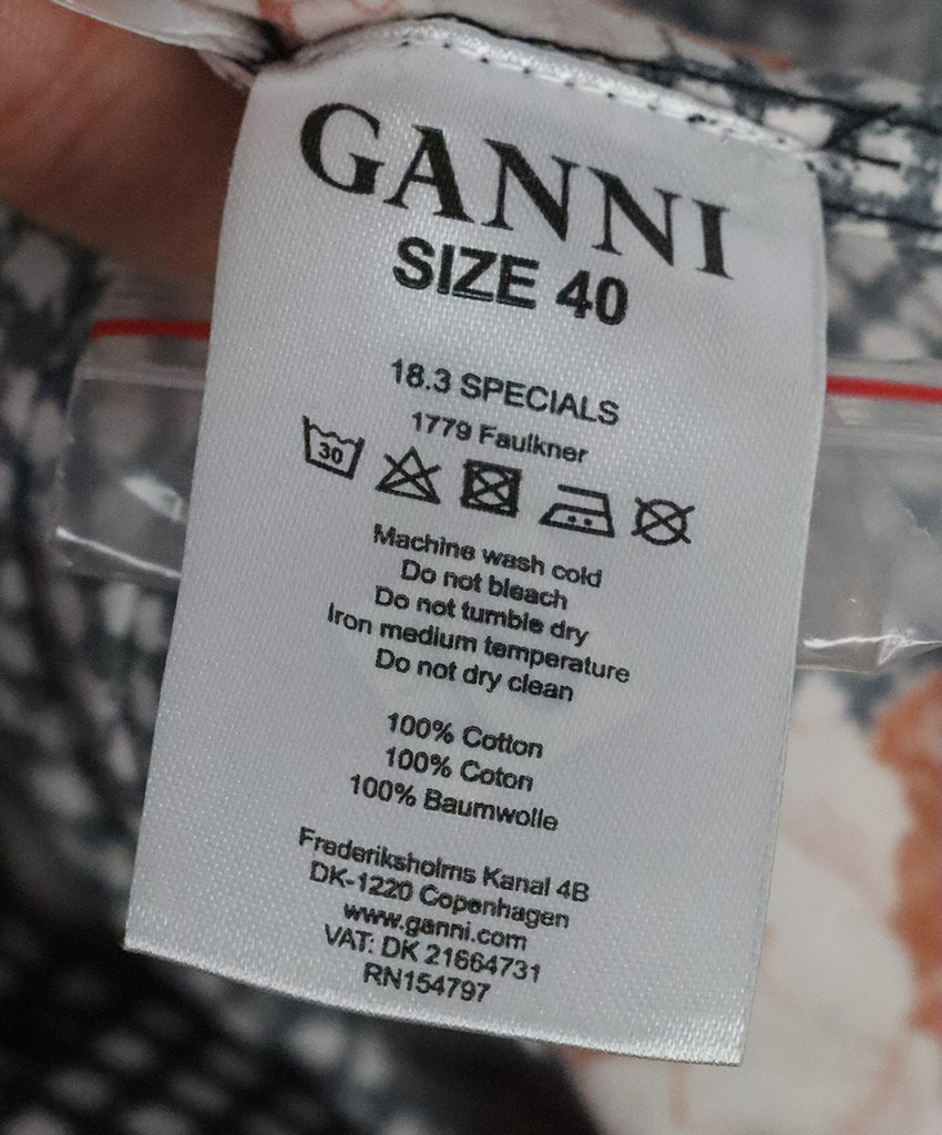Ganni Floral Print Cotton Shirt 4