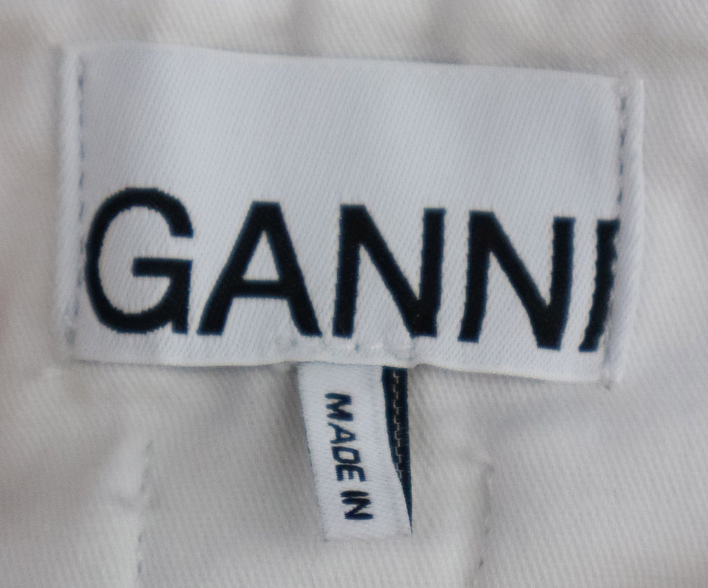 Ganni Pink & Brown Print Denim Dress 3