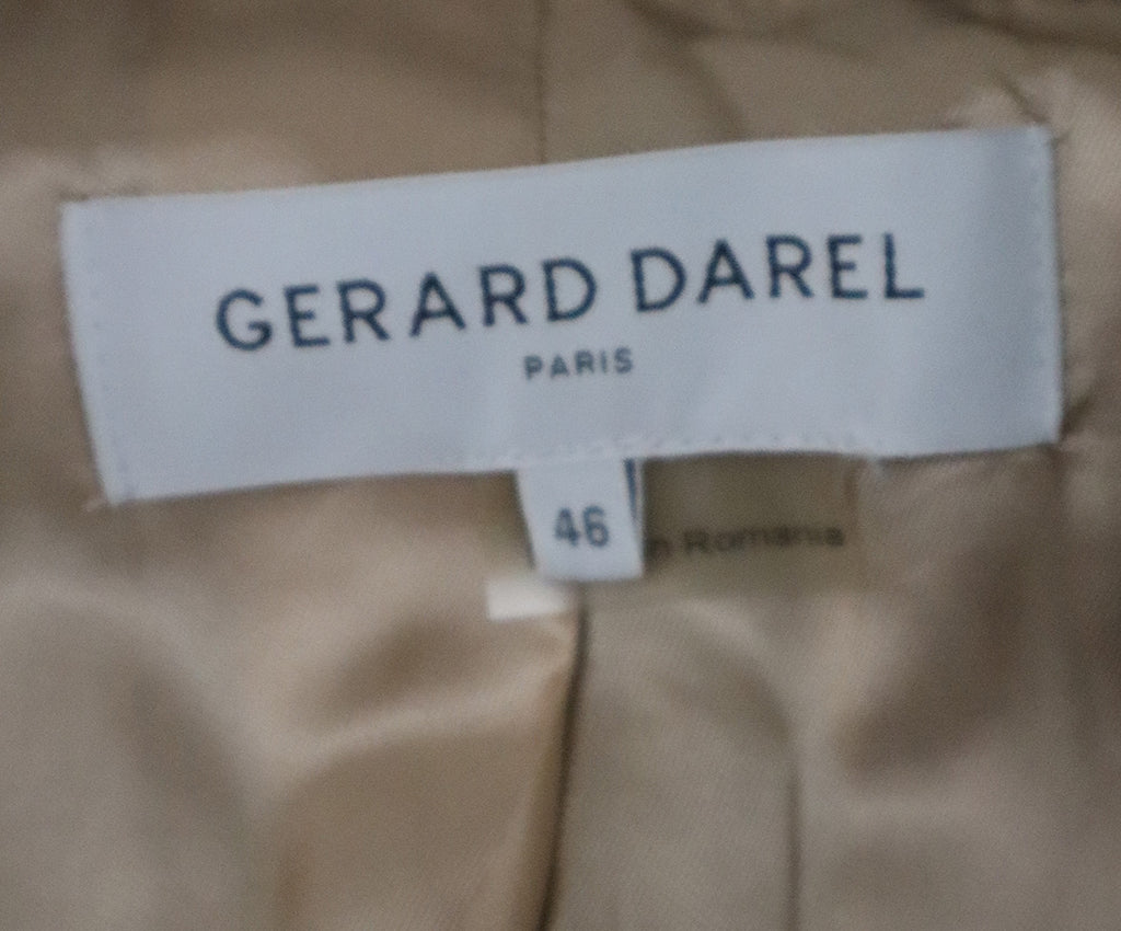 Gerard Darel Brown & Tan Herringbone Wool Blazer 3