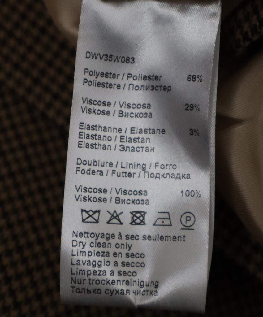 Gerard Darel Brown & Tan Herringbone Wool Blazer 4