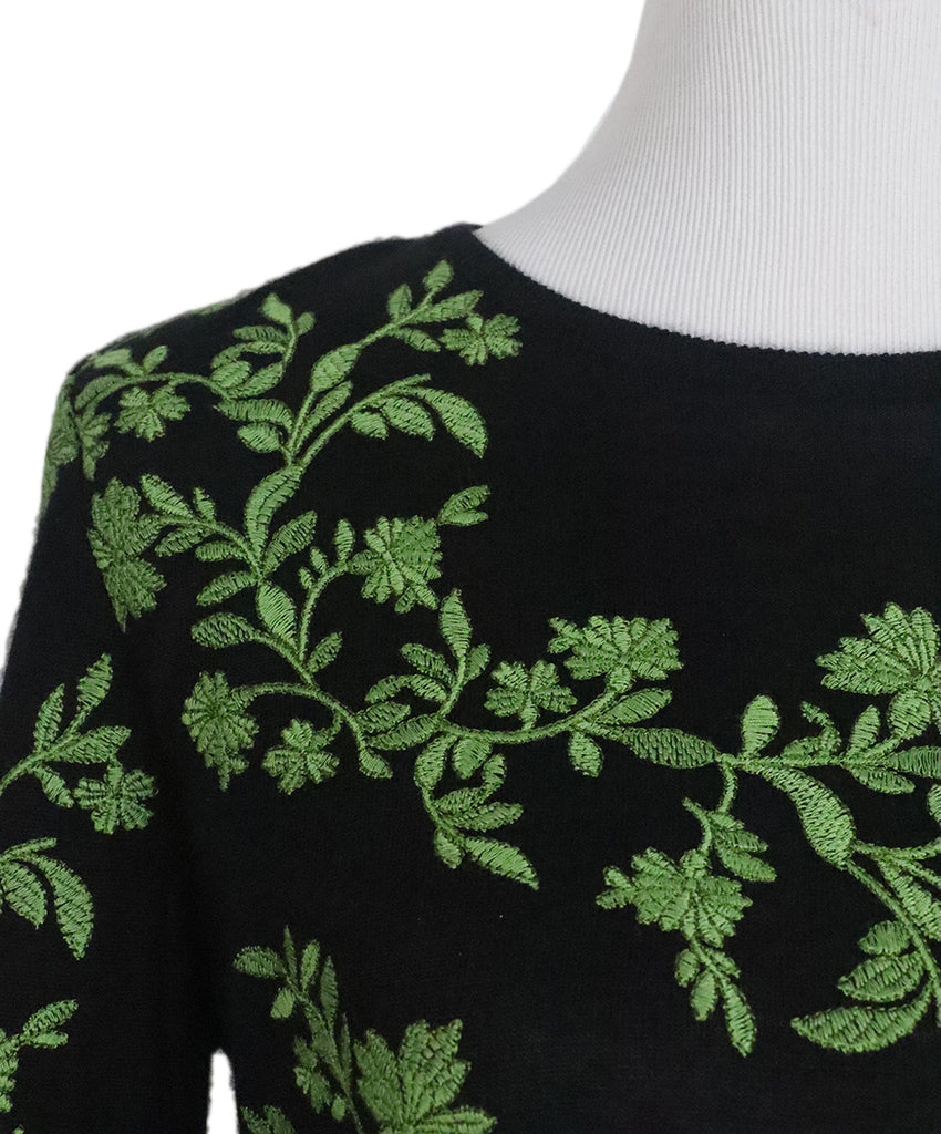 Giambattista Black & Green Floral Sweater 5