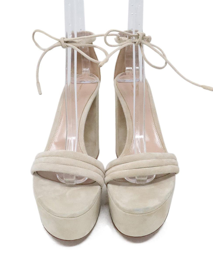 Gianvito Rossi Beige Suede Platforms sz 9 - Michael's Consignment NYC