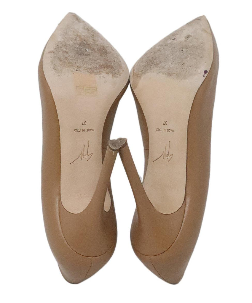 Gianvito Rossi Nude Leather Heels sz 7 - Michael's Consignment NYC