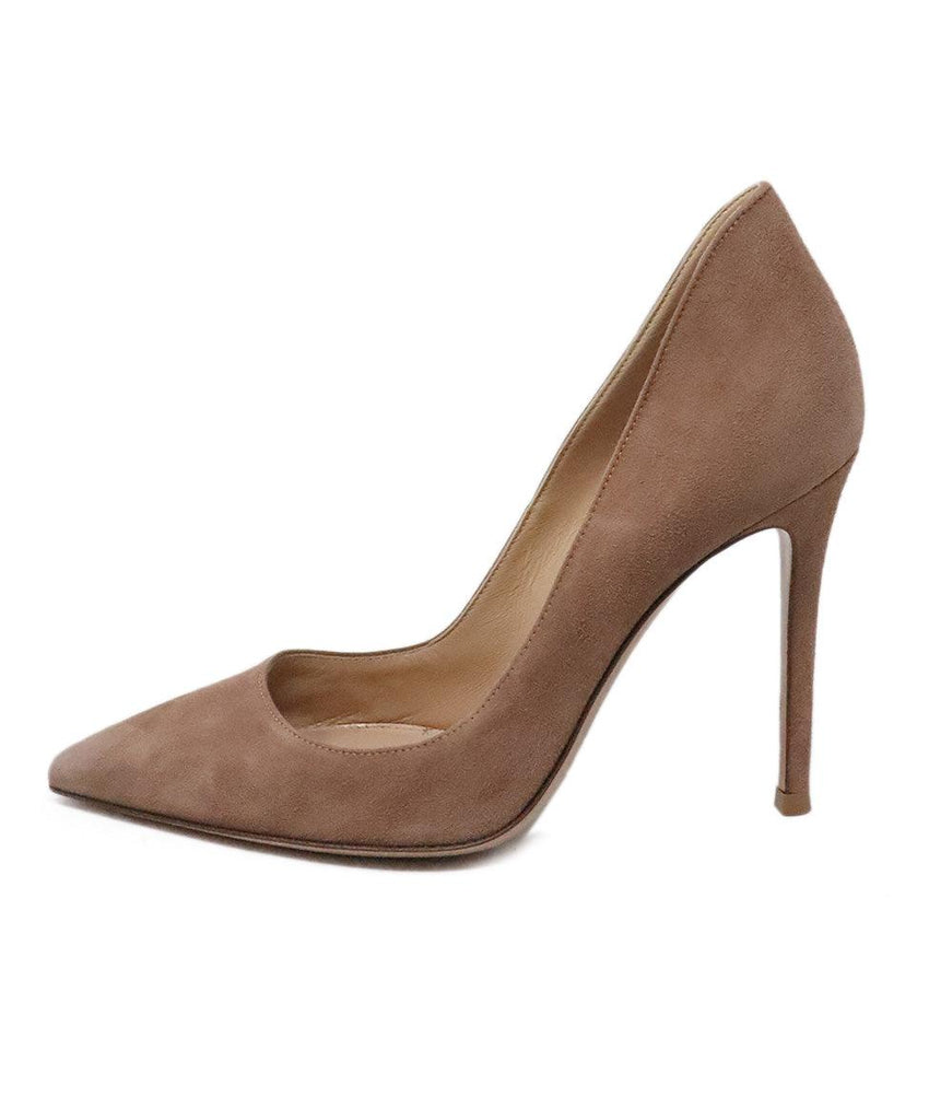 Gianvito Rossi Nude Suede Shoes sz 7 - Michael's Consignment NYC